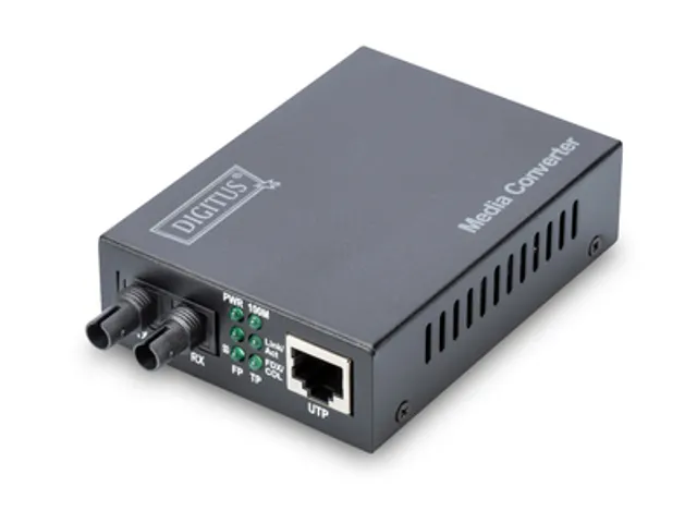 Fast Ethernet-mediaconverter, RJ45 / ST