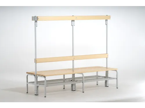 dubbele zitbank,HxLxD 1650x1500x725mm,houten lijst,frame staal RAL7035