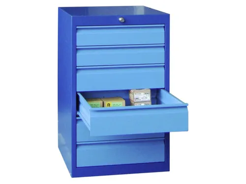 ladekast,HxBxD 800x500x600mm,6lade(n),cil.-slot,RAL7035,front RAL3000