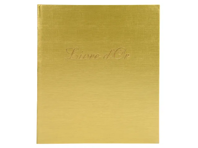 Livre d'or Balacron avec titre 140 pages blanches - 21x19 cm vertical