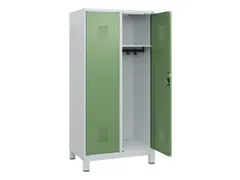 schoollocker,HxBxD 1630x800x500mm,2vak,vak B 400mm,cil.-slot,voeten