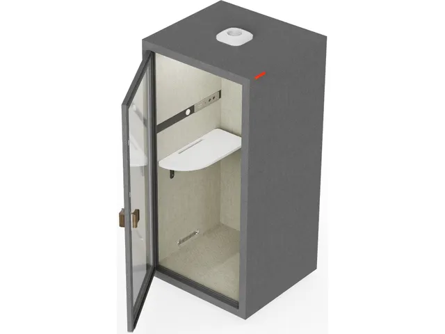 Cabine acoustique 003 Gris avec ventilation