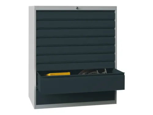 ladekast HxBxD 1200x1023x600mm 9laden slot RAL7035 front RAL7016