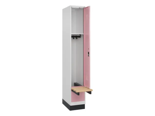 locker met bank,HxBxD 1950x300x815mm,1vak,vak B 300mm,cilinderslot