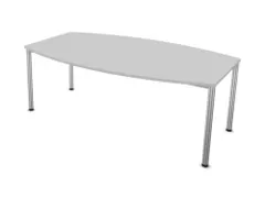 vergadertafel,HxBxD 740x2000x1200mm,vatvormig,MP-lichtgrijs