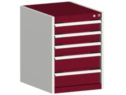 ladekast HxBxD 700x525x525mm 5laden romp RAL7035 front RAL3004