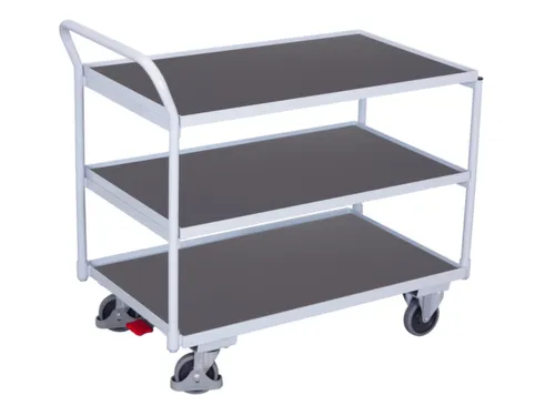 tafelwagen,draagverm. 250kg,3etage(s),laadvl. LxB 985x590mm,houtetage