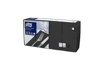Tork 477881 Soft Lunchservet zwart 3-laags - 1