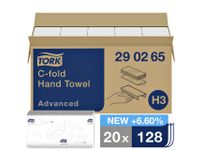 Handdoek Tork H3 C-vouw advanced 2-laags wit 290265