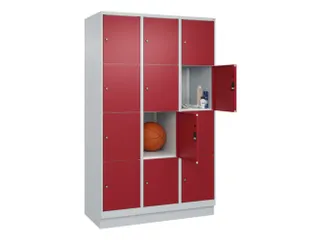lockerkast,HxBxD 1950x1200x500mm,3x4vakken,vak B 400mm,cil.-slot - 1