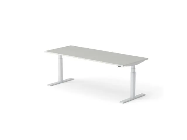 Elektrisch ihv bureau HxBxD 640-1300x2000x800mm blad grijs