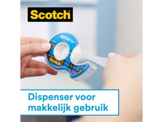 Plakband Scotch 19mmx16.5m Wall Safe + handdispenser - 5