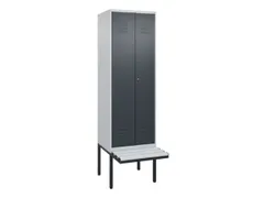 locker voor scheiding van kleding,HxBxD 2120x600x815mm,2vak