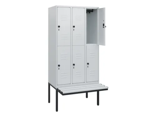 Dubbeldekse dekenkist,HxBxD 1950x900x815mm,3x2vak.,vak B 300mm