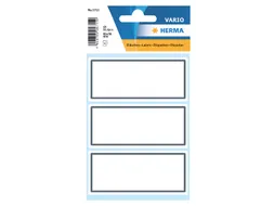 Schrift Etiket Herma 5711 36x80mm Wit met Grijs Kader 18 stuks