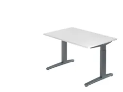 In hoogte verstelbaar bureau,HxBxD 680-850x1200x800mm,blad wit