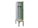 locker voor scheiding van kleding,HxBxD 2120x400x815mm,1vak