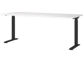 In hoogte verstelbaar bureau,HxBxD 680-910x1800x800mm,blad wit - 1