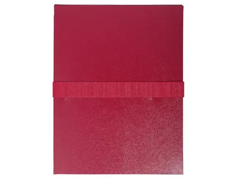 Map met uitrekbare rug balacron Klittenband sluiting 24x32 Bordeaux