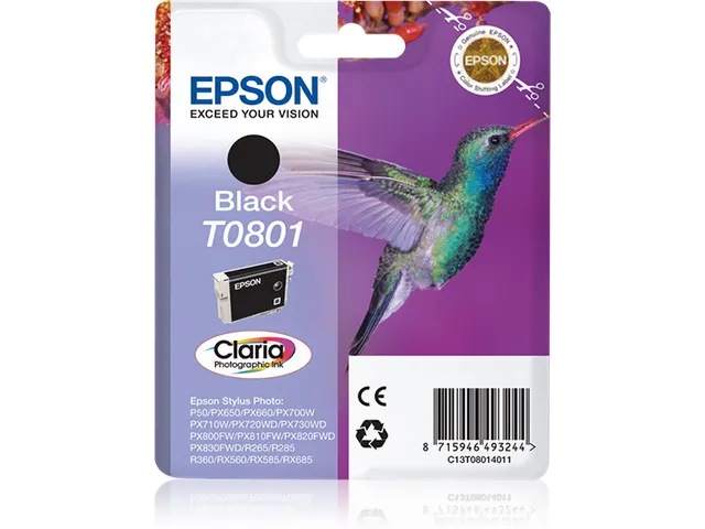 Singlepack Black T0801 Claria Photographic Ink