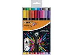 fineliner Intensity, fijn 0.4mm etui van 20 stuks Assorti kleuren