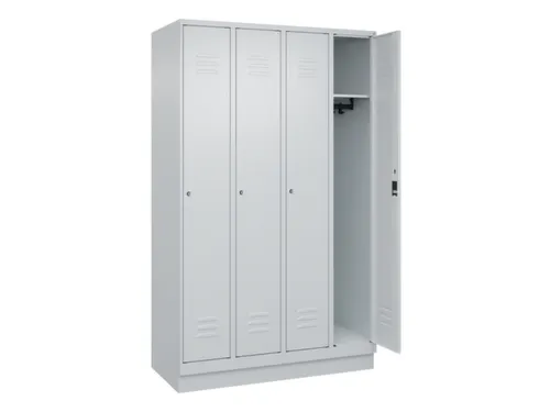 locker,HxBxD 1950x1200x500mm,4vak,vak B 300mm,cil.-slot,sokkel