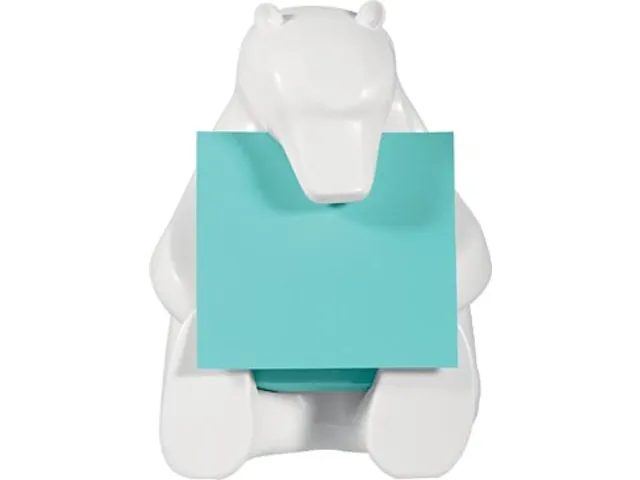 Z-notes dévidoir, ours, ft 76 x 76 mm, avec 1 bloc de 90 feuilles ble