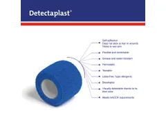 Detectaplast Zelfhechtende Snelpleister rol à 5cm x 4,5mtr blauw
