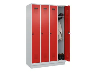locker,HxBxD 1950x1200x500mm,4vak,vak B 300mm,draaigrendel,sokkel - 1