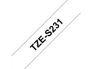 Labeltape Brother P-touch TZe-S231 extra sterk klevend 12mm zwart op w - 2