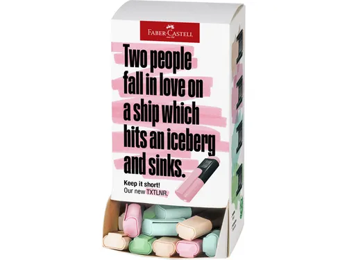 Markeerstift Faber-Castell TXTLNR mini 60st. assorti pastel karton dis