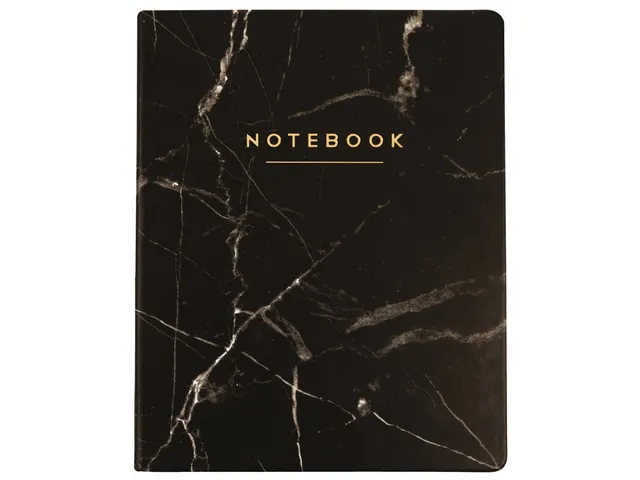 Notitieboek Èccolo Black Marble lijn ca.20x25cm 80gr. 256pag.