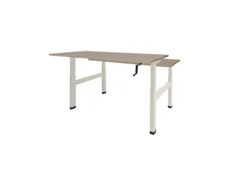 Dextro Slinger Duo zit/sta Bureau 140cm frame Wit blad Robson Eik - 1