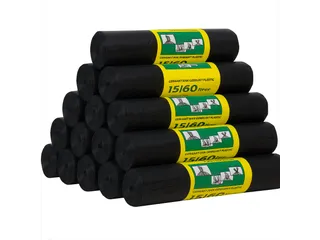 Vuilniszak Komo 60 liter grijs rol Voordeelbundel - 1