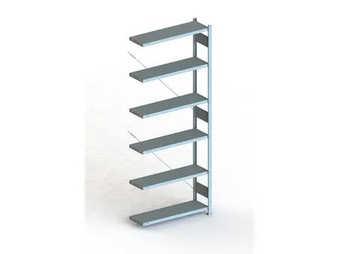 Inhaakstelling Aanbouwveld 2500x1000x300mm 6legborden 150kg