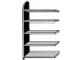 Élément Standard Hxlxp 1900x1020x325mm 5tablettes 1paroi Latérale B