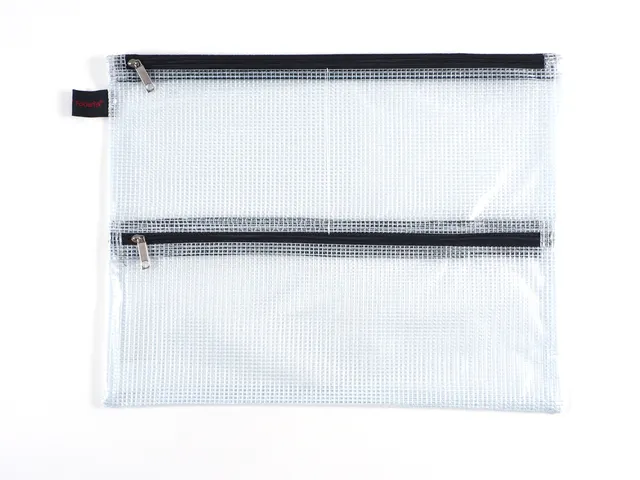 Ritszak Foldersys PVC A4 transp 5-vaks sluiting zwart A4 pochette+comp
