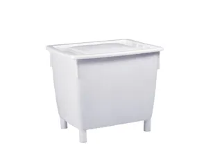 Hoekige Opslagbak Onderrijdbaar Hxbxd 830x945x725mm 400 Liter Wit - 2