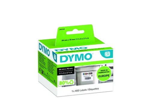 Etiket Dymo LabelWriter voedsel 54x70mm wit 1 rol 400 etiketten