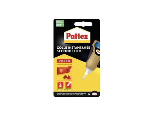 Secondelijm Pattex Gold GEL tube 3 gram op blister