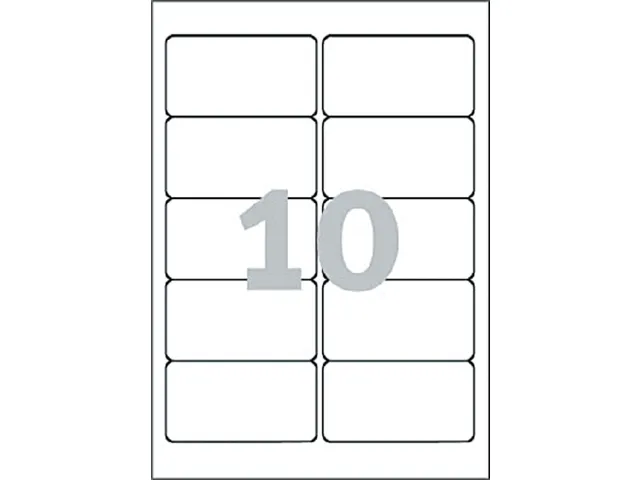 Etiket Avery L4744REV-25 96x50.8mm Afneembaar Wit 250 Stuks