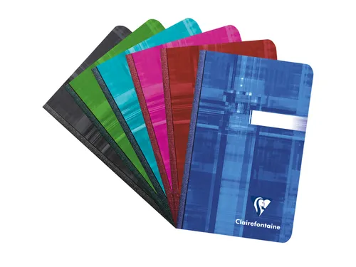 Notitieboek Clairefontaine 90x140mm lijn assorti