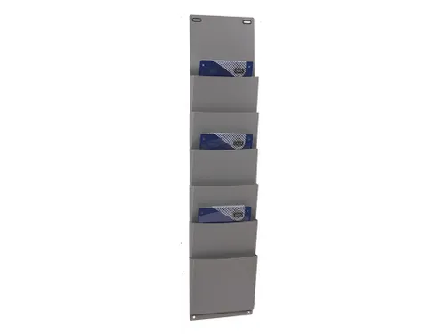 kantoorplanner 6 vakken HxB 900x210mm plank(en) PP antraciet