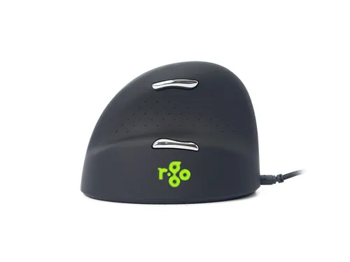 Ergonomische muis R-Go HE Break Medium links bedraad Zwart
