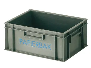 Papierverzamelbak kunststof 40x30x17.5cm grijs - 2
