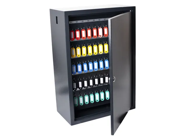 Sleutelkast Pavo deluxe 300 haken 530x380x220mm cilinderslot grijs