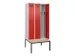 locker met bank,voor scheiding van kleding,HxBxD 2120x900x815mm,3vak