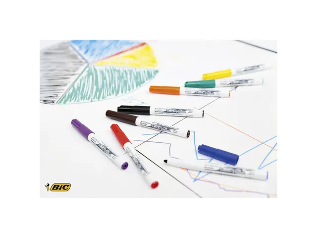 Whiteboardmarker Bic Velleda 1748 rond medium 1.4mm assorti 8 stuks