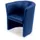 Fauteuil Echt Leer Zit Hxbxd 46X48X49Cm Totale Hxb 77X69Cm Donkerblauw