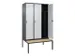 locker voor scheiding van kleding,HxBxD 2120x1200x815mm,3vak